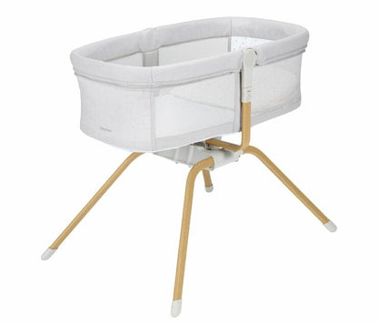 BabyMore Air Motion Gliding Crib - Light Grey Babymore