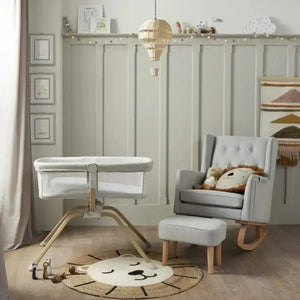 BabyMore Air Motion Gliding Crib - Light Grey Babymore