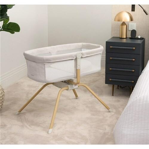 BabyMore Air Motion Gliding Crib - Light Grey  Babymore   