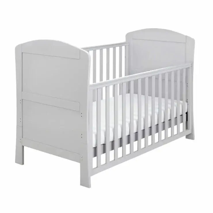 Babymore Aston Cot Bed In Grey - Drop Side Cot Bed Babymore