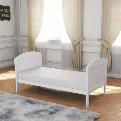 Babymore Aston Cot Bed In White - Drop Side Cot Bed Babymore