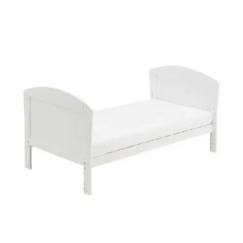 Babymore Aston Cot Bed In White - Drop Side Cot Bed  Babymore   