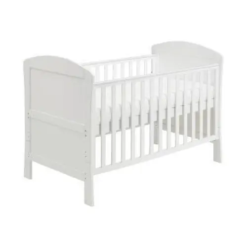 Babymore Aston Cot Bed In White - Drop Side Cot Bed  Babymore   