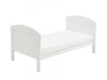 Babymore Aston Cot Bed In White - Drop Side Cot Bed  Babymore   