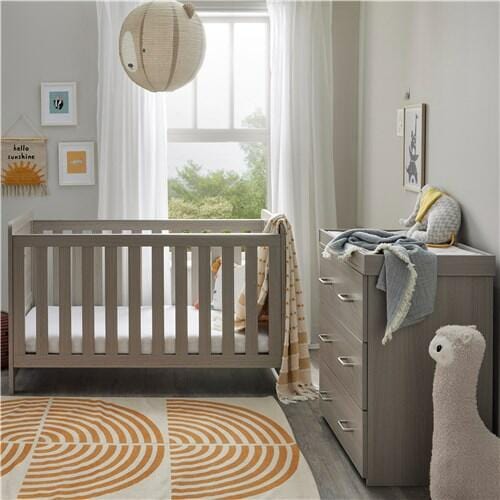 Babymore Caro 2 Piece Nursery Room Set - Grey Wash  Babymore   