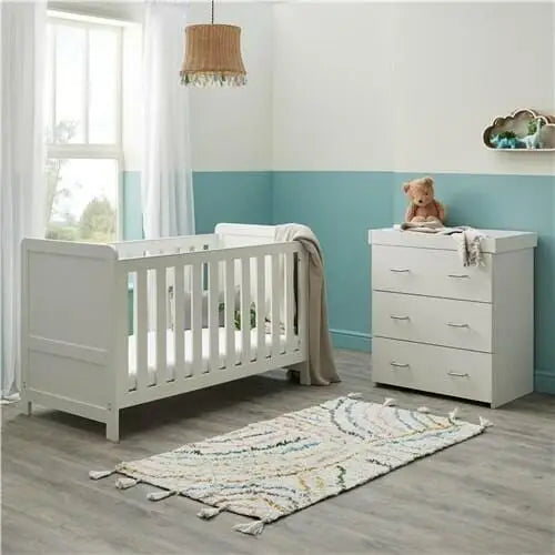 Babymore Caro 2 Piece Nursery Room Set - White Wash  Babymore   