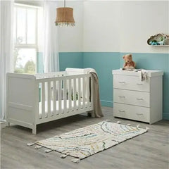 Babymore Caro 2 Piece Nursery Room Set - White Wash