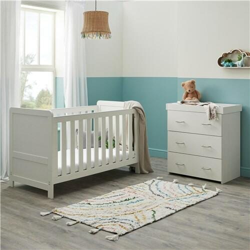 Babymore Caro 2 Piece Nursery Room Set - White Wash  Babymore   