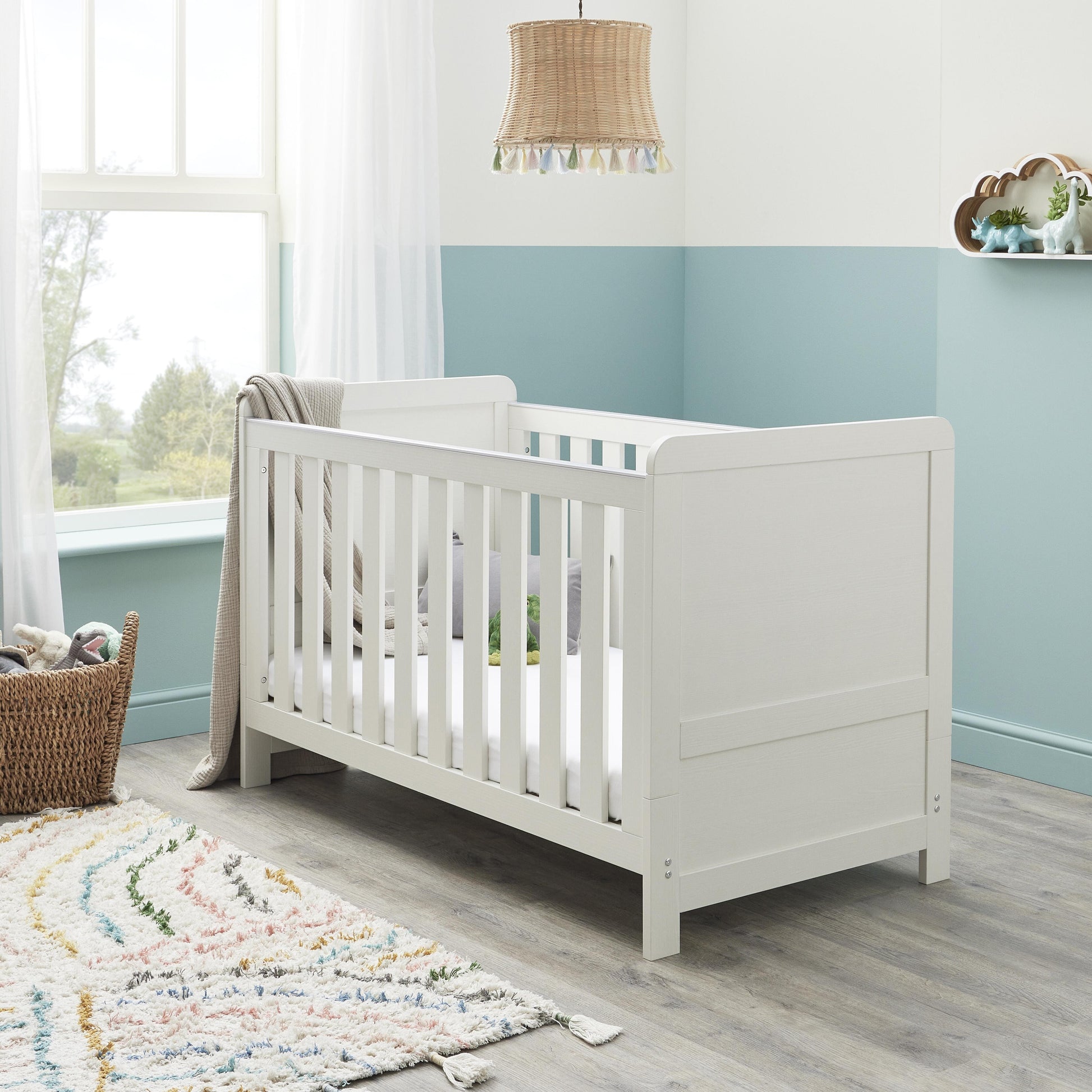 Babymore Caro 2 Piece Nursery Room Set - White Wash  Babymore   