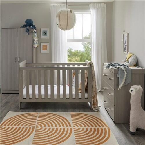 Babymore Caro 3 Piece Nursery Room Set - Grey Wash  Babymore   