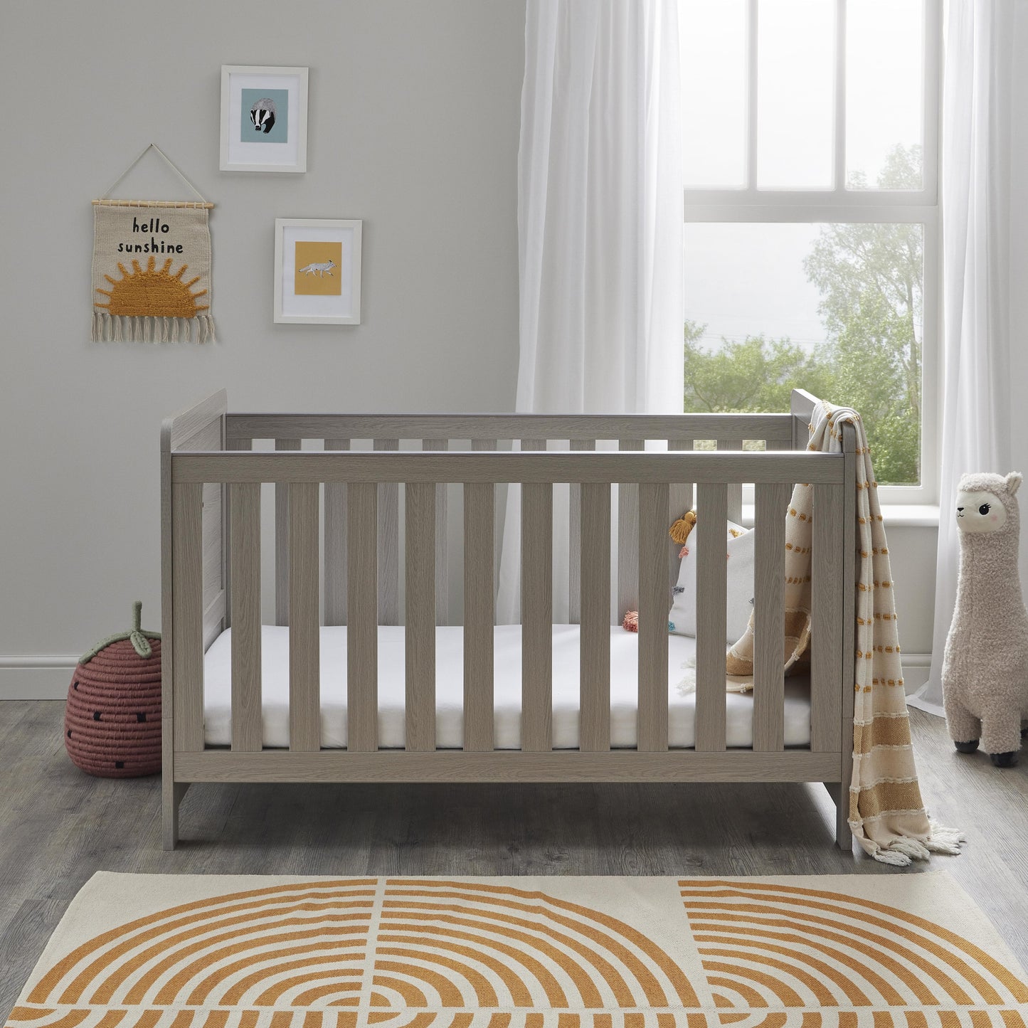 Babymore Caro Cot Bed - Grey Wash  Babymore   