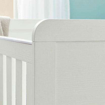 Babymore Caro Cot Bed - White Wash Babymore
