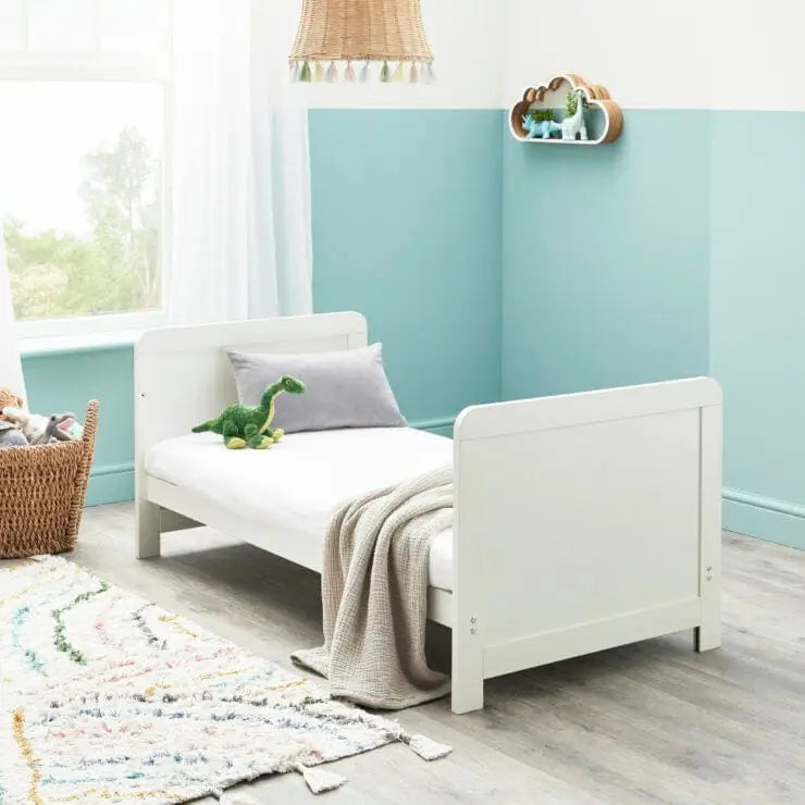 Babymore Caro Cot Bed - White Wash Babymore
