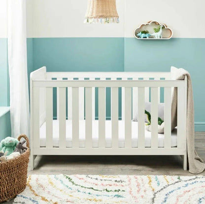 Babymore Caro Cot Bed - White Wash Babymore