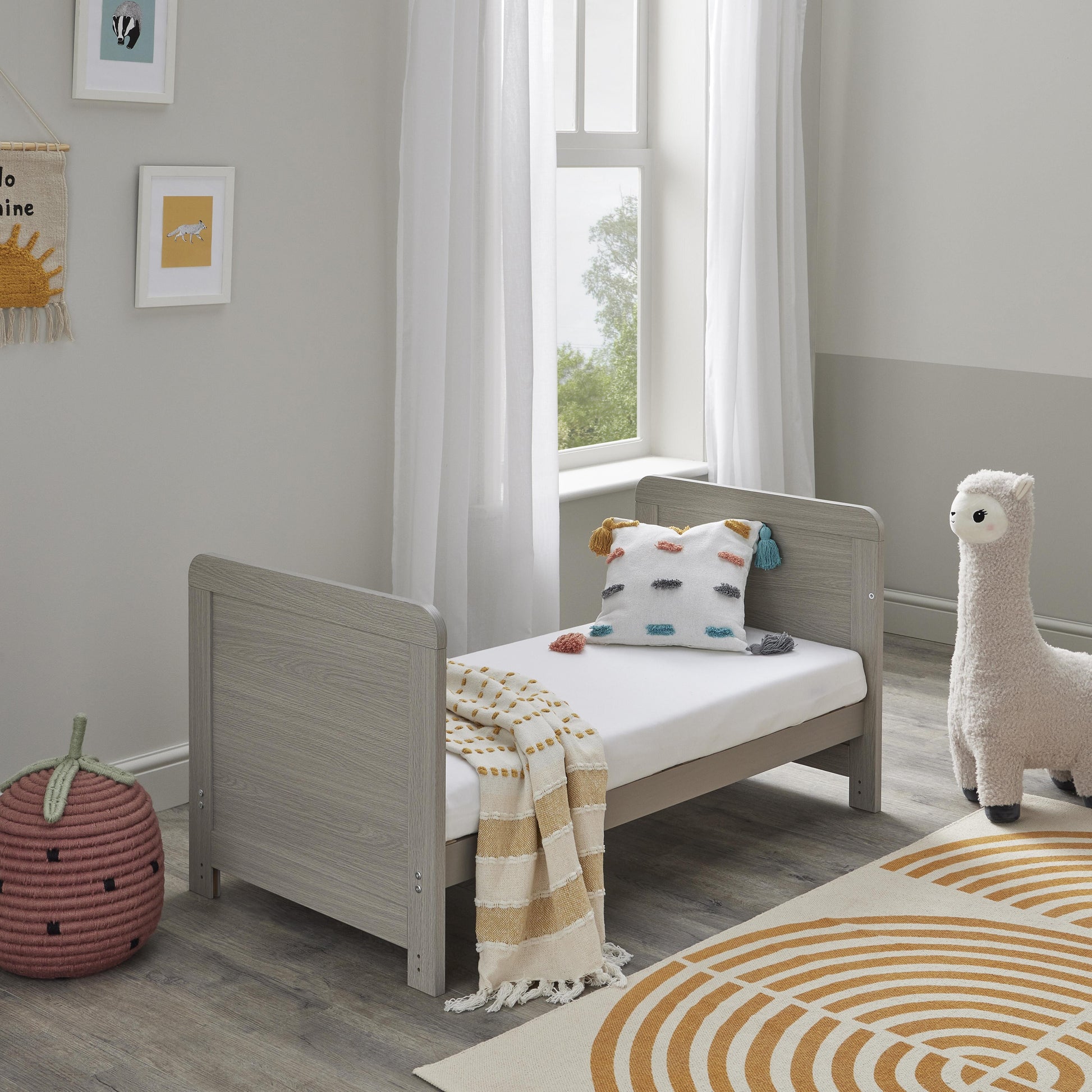 Babymore Caro Mini Cot Bed - Grey Wash  Babymore   