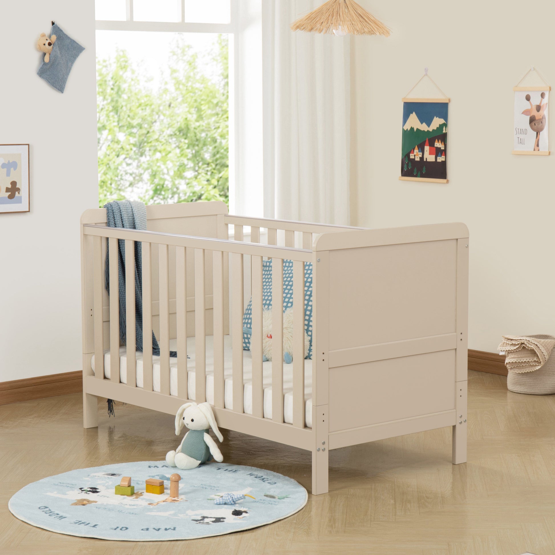 Babymore Caro Urban Cot Bed - Cashmere General BabyMore