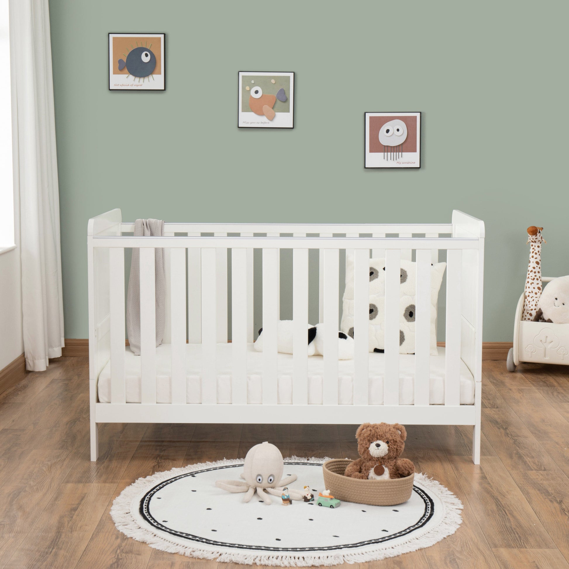 Babymore Caro Urban Cot Bed - White General BabyMore