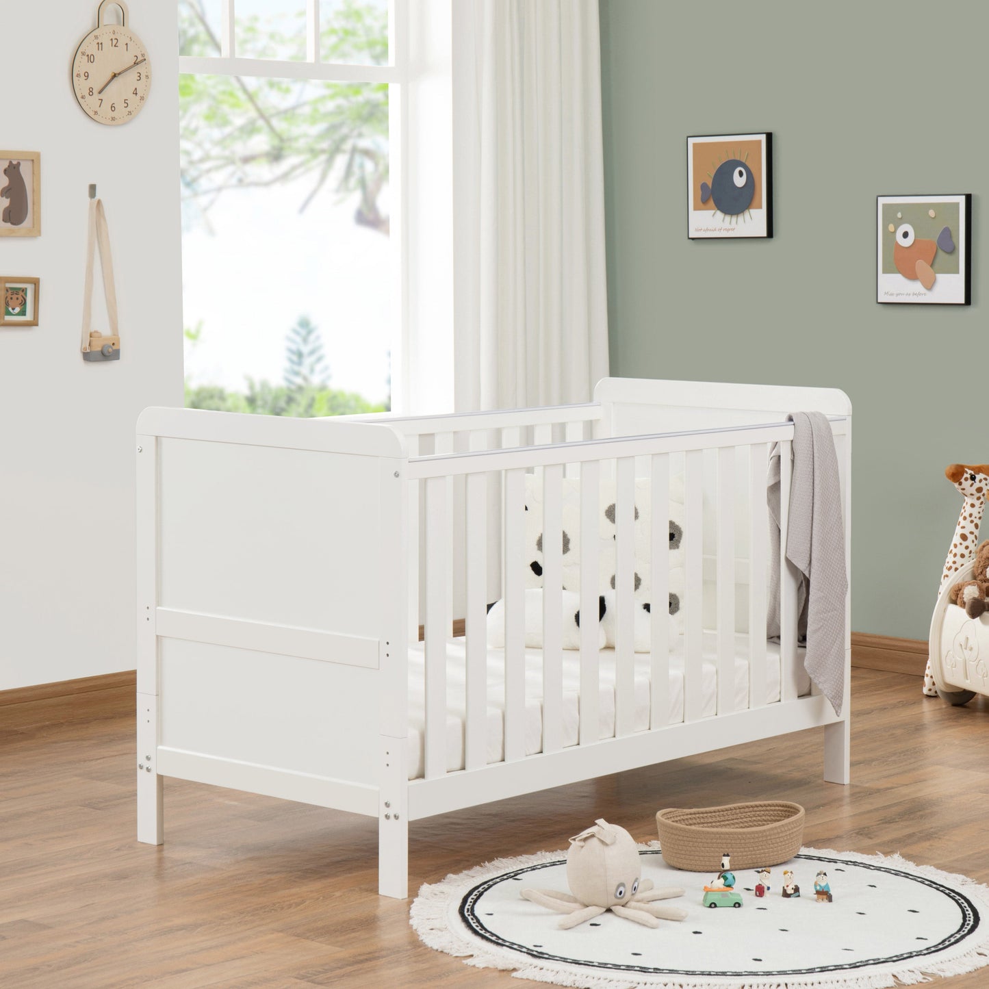 Babymore Caro Urban Cot Bed - White General BabyMore