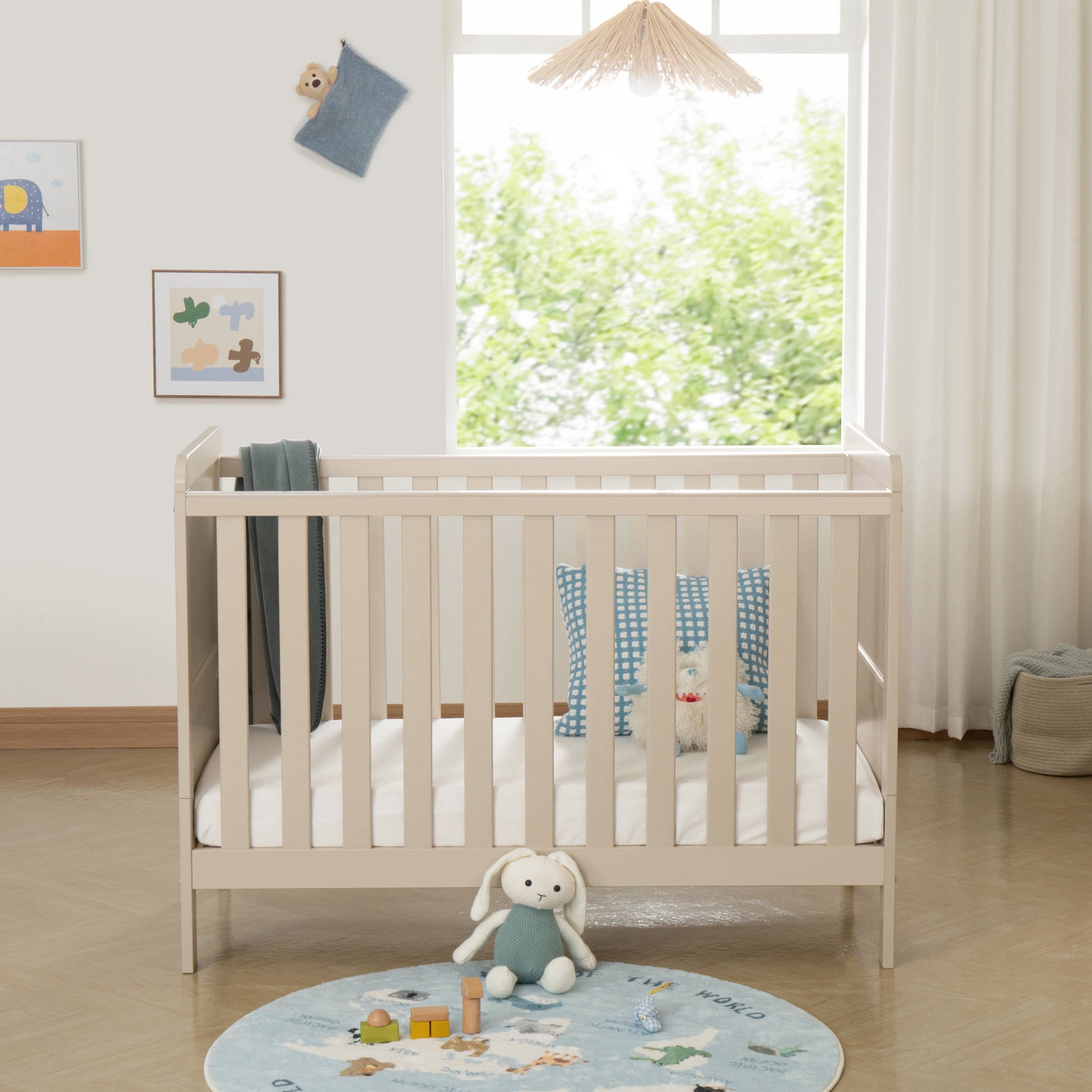 Babymore Caro Urban Mini Cot Bed - Cashmere General BabyMore