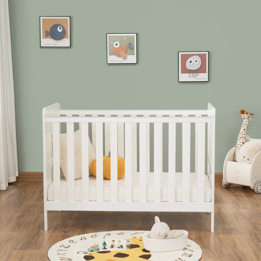 Babymore Caro Urban Mini Cot Bed - White General BabyMore