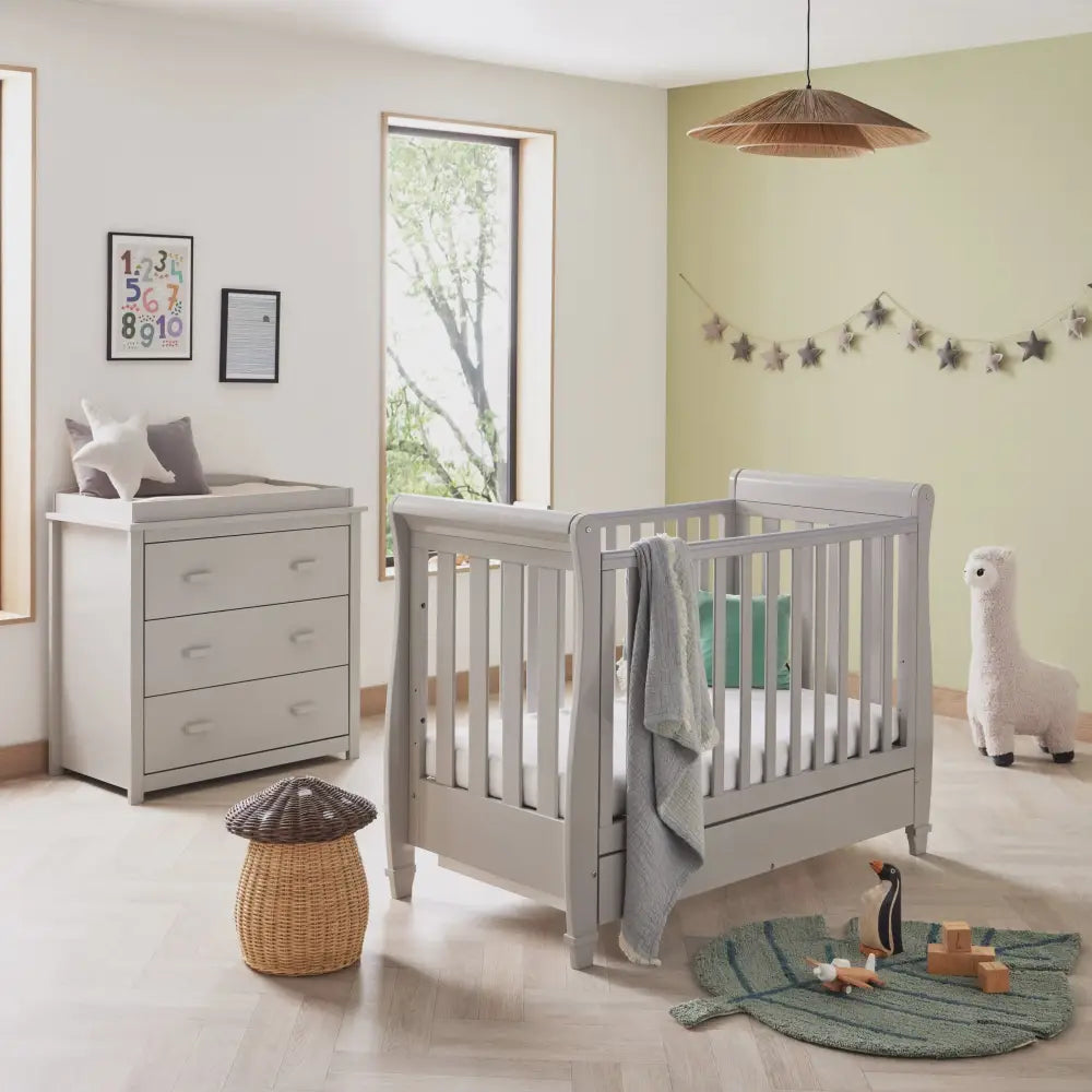 Babymore Eva 2 Piece Nursery Furniture Set - Grey