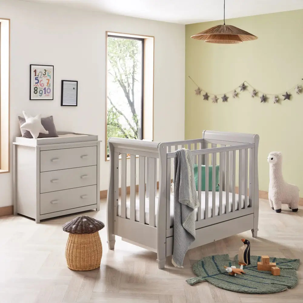 Babymore Eva 2 Piece Nursery Furniture Set - Grey