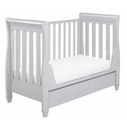 Babymore Eva Sleigh Drop sided Cot Bed - Grey  Babymore   