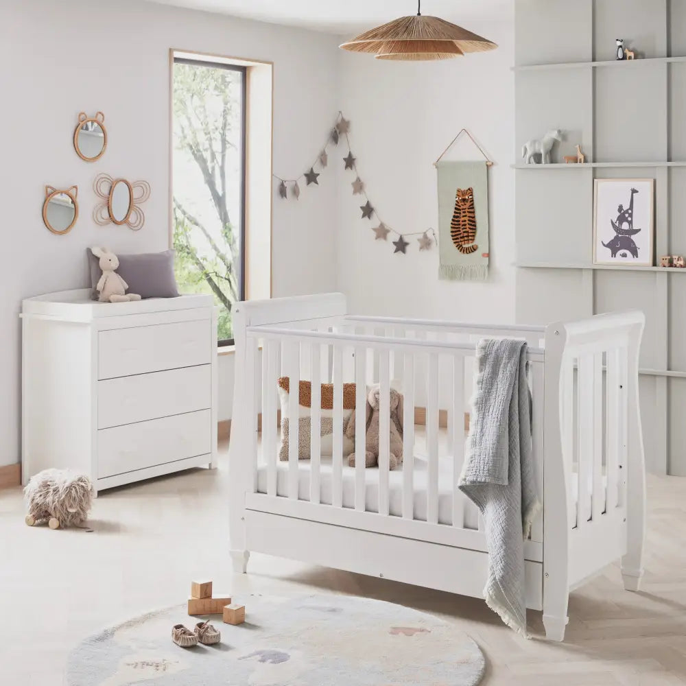 Babymore Eva 2 Piece Nursery Furniture Set - White