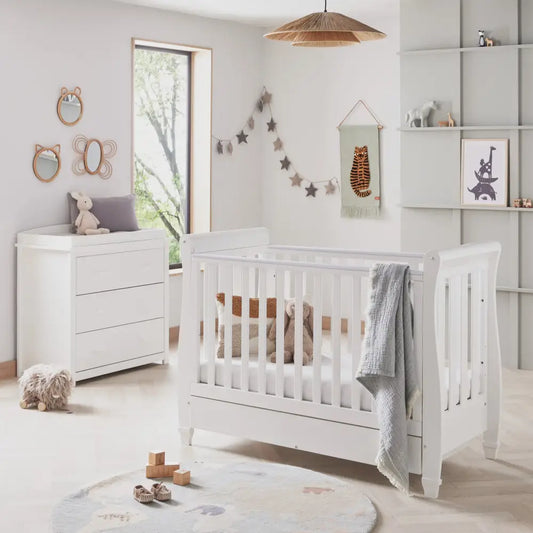 Babymore Eva 2 Piece Nursery Furniture Set - White