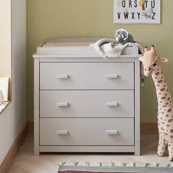 Babymore Eva 3 Piece Nursery Furniture Set - Grey