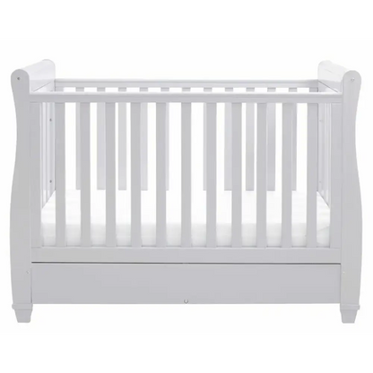 Babymore Eva Sleigh Drop sided Cot Bed - Grey  Babymore   