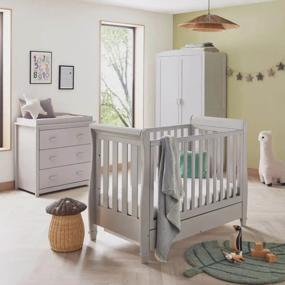 Babymore Eva 3 Piece Nursery Furniture Set - Grey