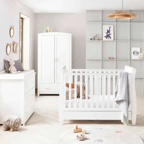 Babymore Eva 3 Piece Nursery Furniture Set - White