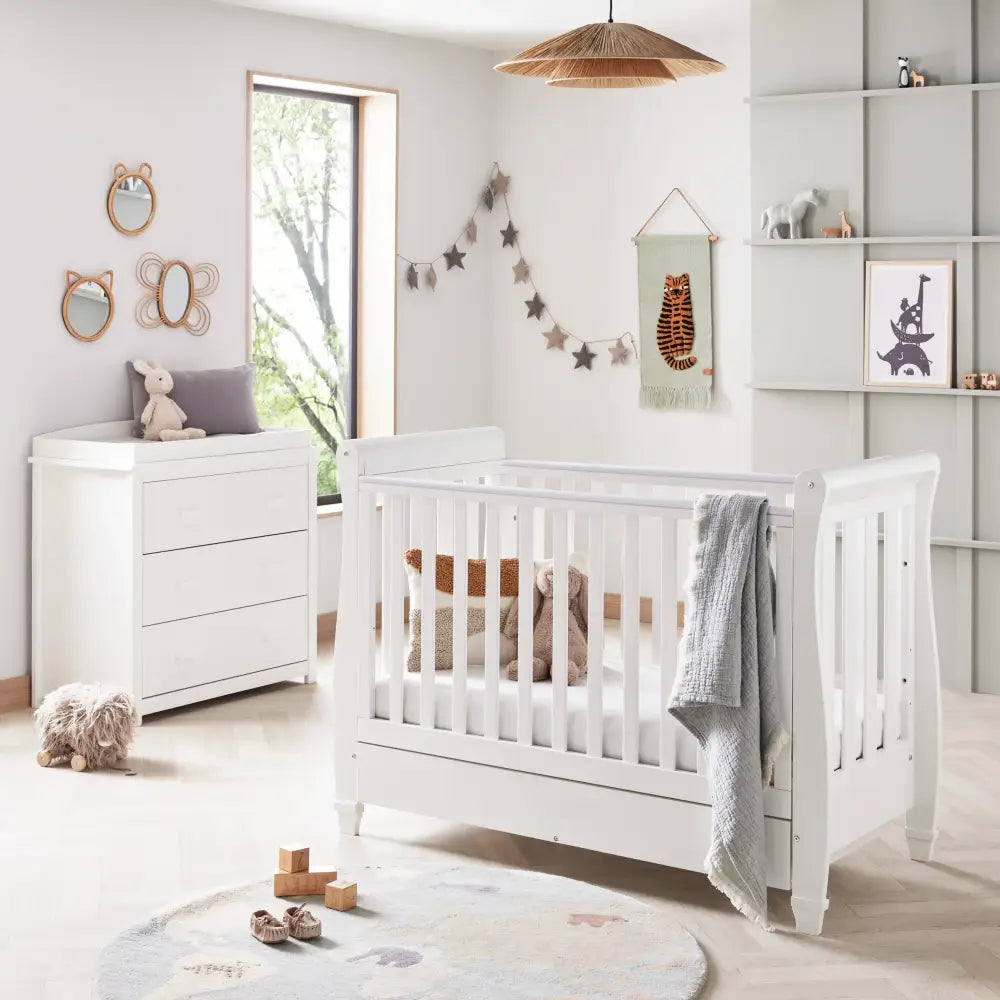 Babymore Eva 3 Piece Nursery Furniture Set - White