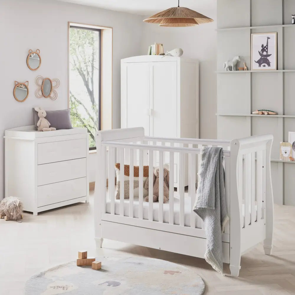 Babymore Eva 3 Piece Nursery Furniture Set - White