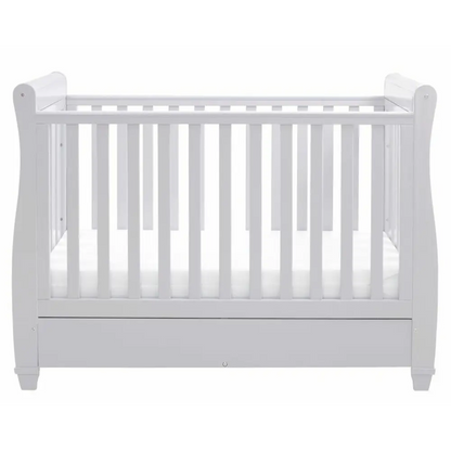 Babymore Eva Sleigh Drop sided Cot Bed - Grey  Babymore   
