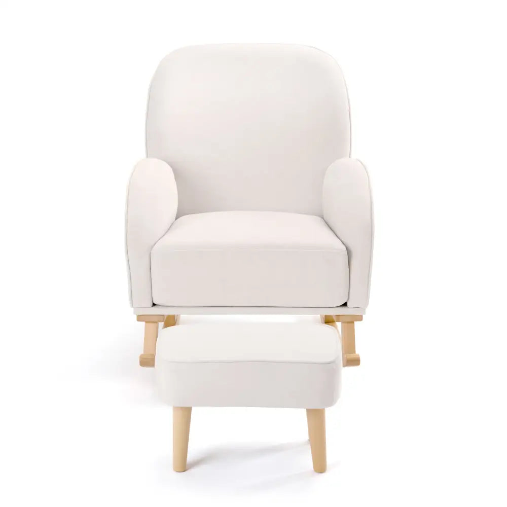 Babymore Freya Cream Nursery Chair & Stool  Babymore   