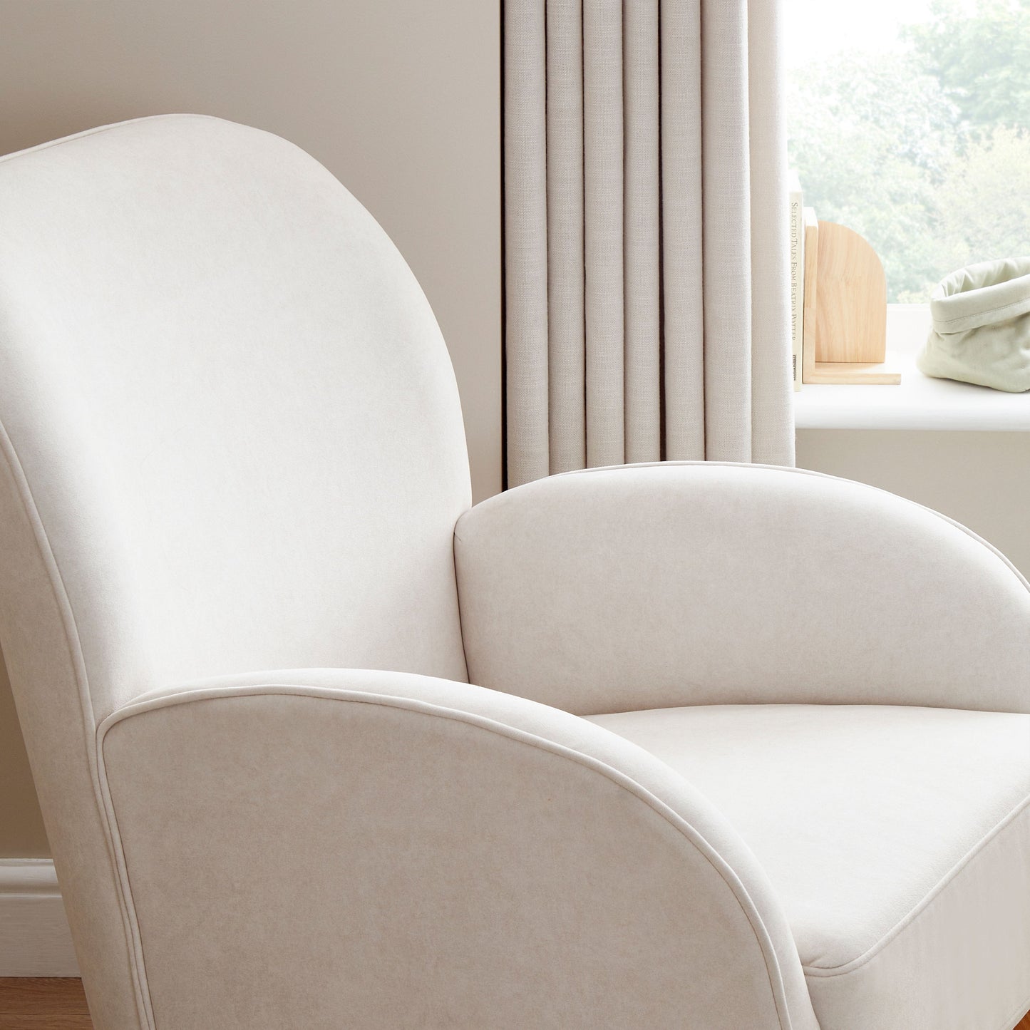 Babymore Freya Cream Nursery Chair & Stool  Babymore   