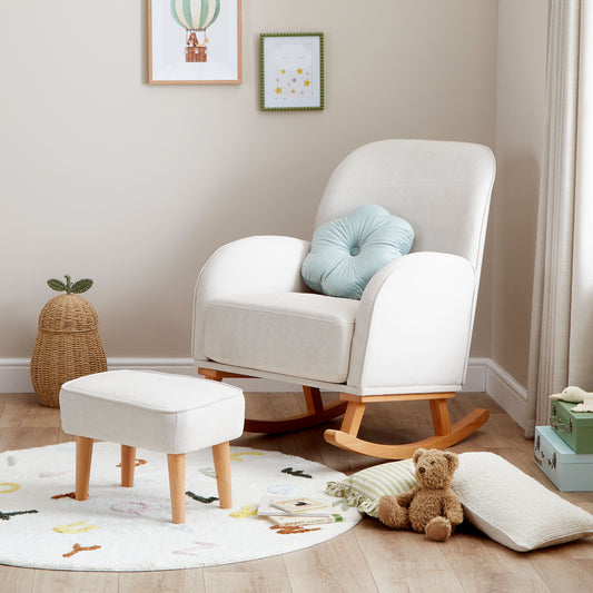 Babymore Freya Cream Nursery Chair & Stool  Babymore   