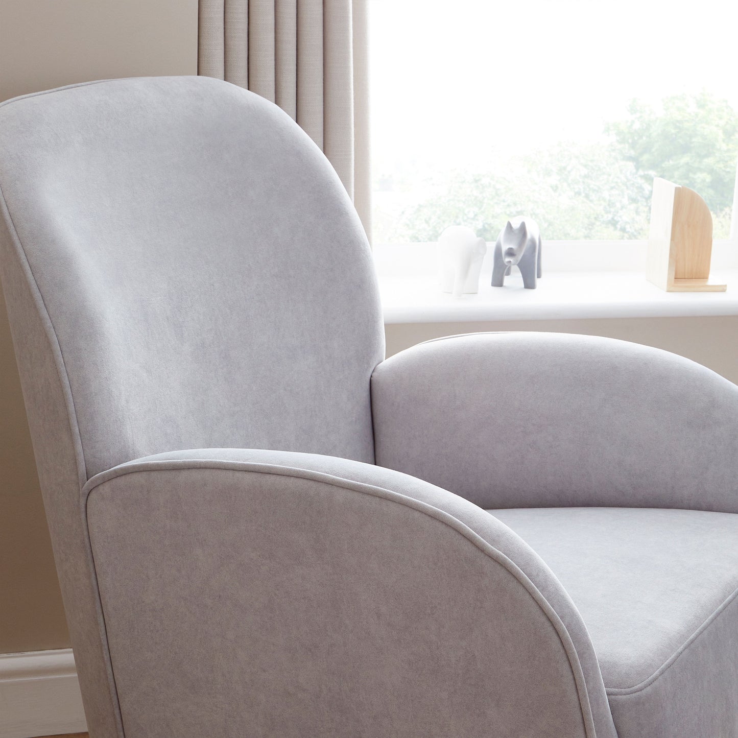 Babymore Freya Grey Nursery Chair & Stool  Babymore   