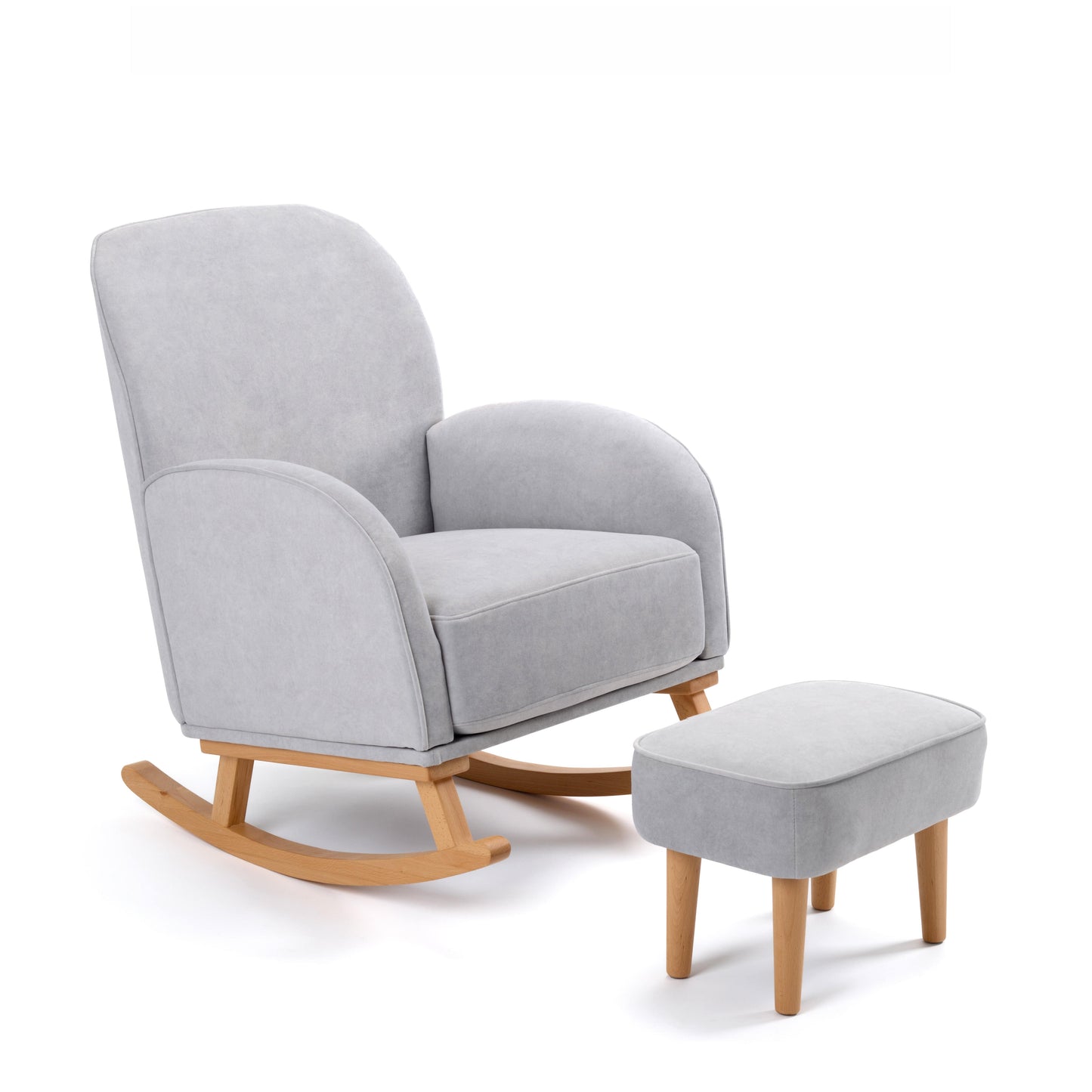 Babymore Freya Grey Nursery Chair & Stool  Babymore   