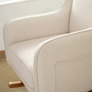 Babymore Ida Nursery Chair & Foot Stool - Ivory BabyMore