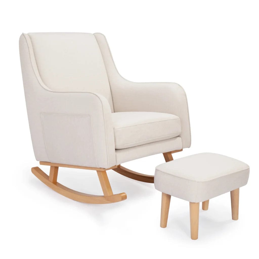 Babymore Ida Nursery Chair & Foot Stool - Ivory BabyMore