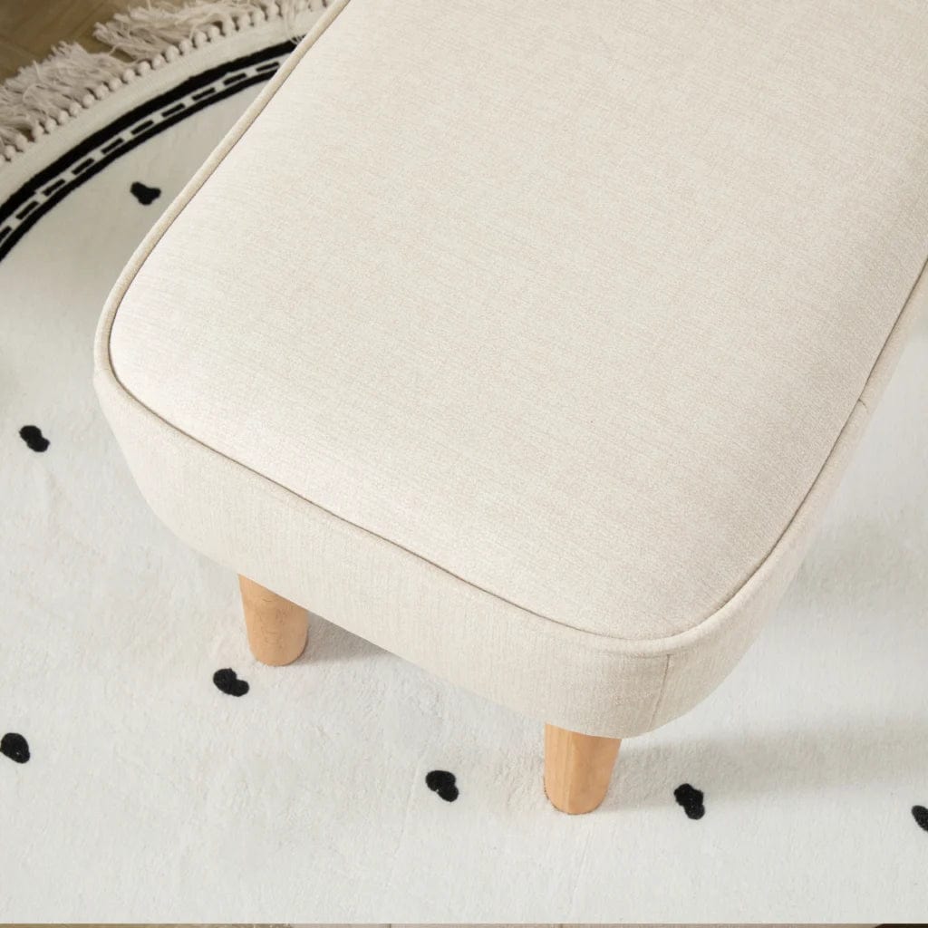 Babymore Ida Nursery Chair & Foot Stool - Ivory BabyMore