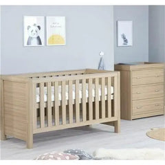 Babymore Luno 2 Piece Nursery Room Set - Oak
