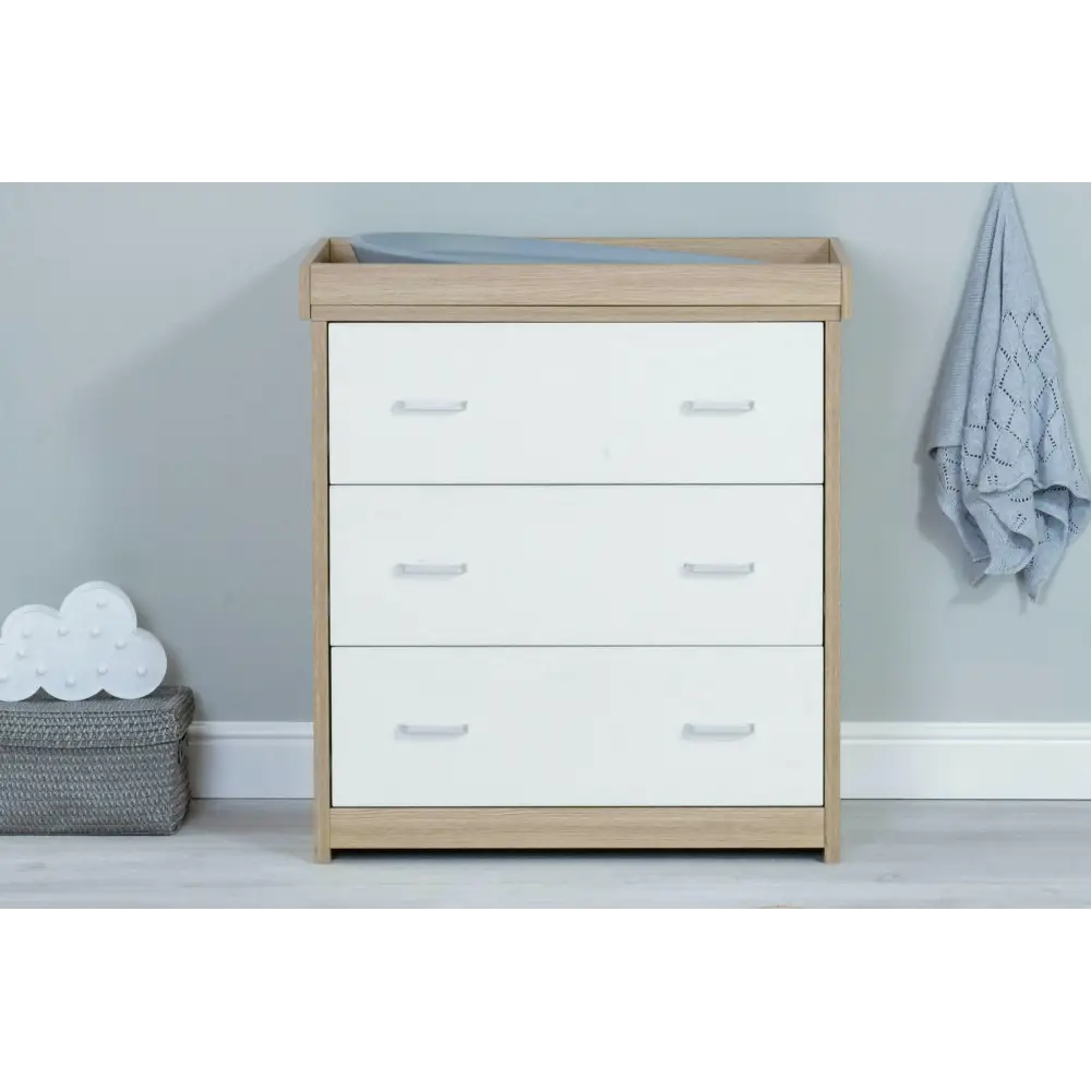 Babymore Luno 2 Piece Nursery Room Set - Oak White  Babymore   