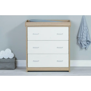 Babymore Luno 2 Piece Nursery Room Set - Oak White  Babymore   