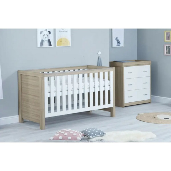 Babymore Luno 2 Piece Nursery Room Set - Oak White  Babymore   