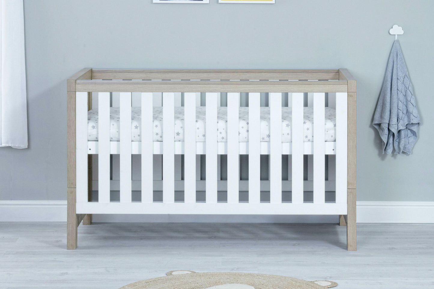 Babymore Luno 2 Piece Nursery Room Set - Oak White  Babymore   