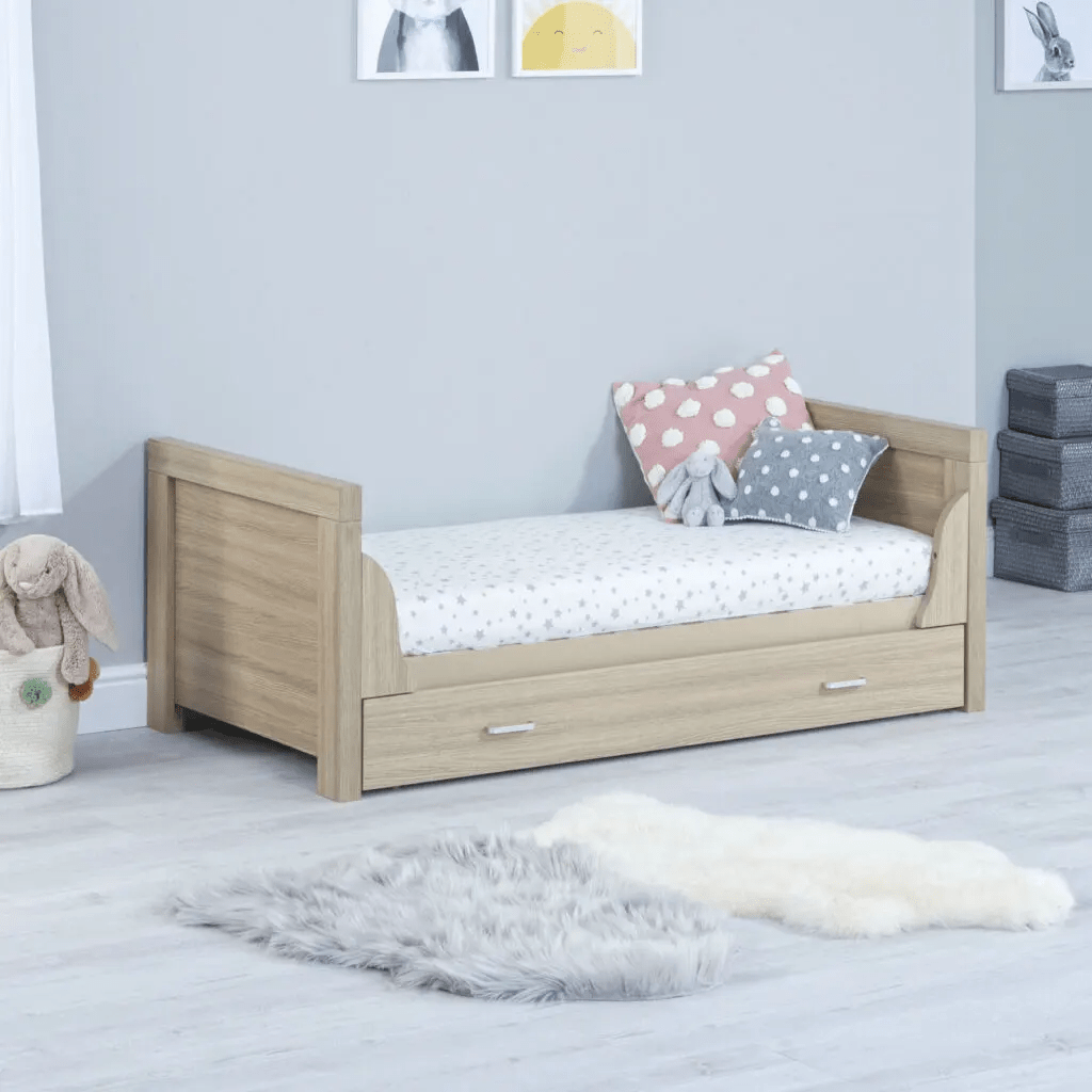 Babymore Luno 2 Piece Nursery Room Set with Underbed Drawer - Oak  Babymore   